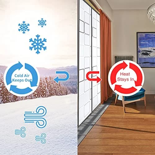 Alyseldy Magnetic Insulated Door Curtain 80.7" x 35.4" | Energy Saving & Easy Install for Doors up to 34" x 80" thumbnail 2