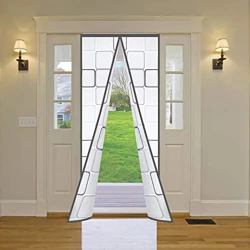 Alyseldy Magnetic Thermal Door Curtain 36" x 82" | Energy Saving Insulation for AC Rooms thumbnail 1