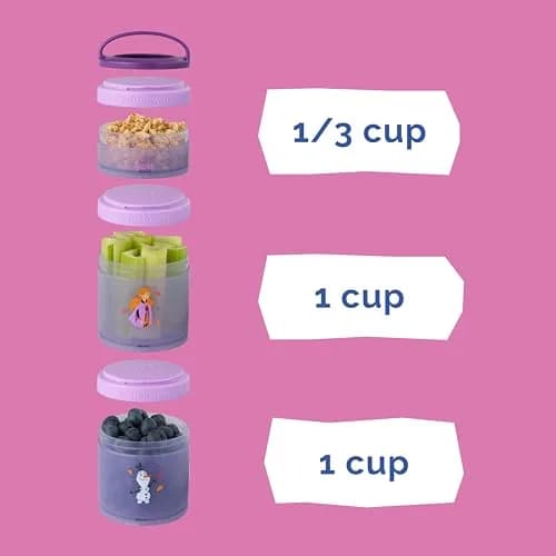 Whiskware Disney Princess Frozen Stackable Snack Containers 2.33 Cup | Cute & Durable for Kids thumbnail 4