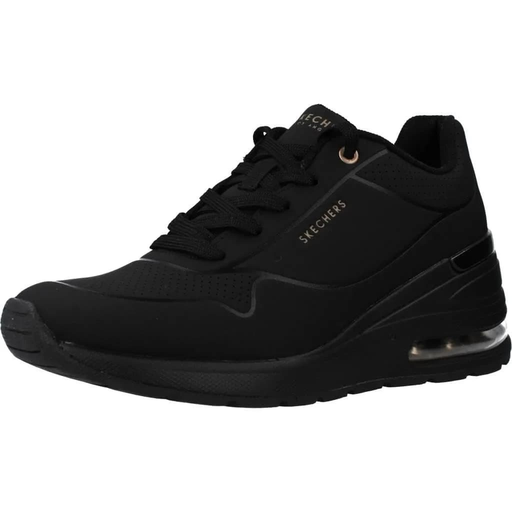 Skechers Million Air Elevated Air Women's Fashion Sneakers Black 2.5-inch Wedge Heel | Comfortable & Stylish - main product image