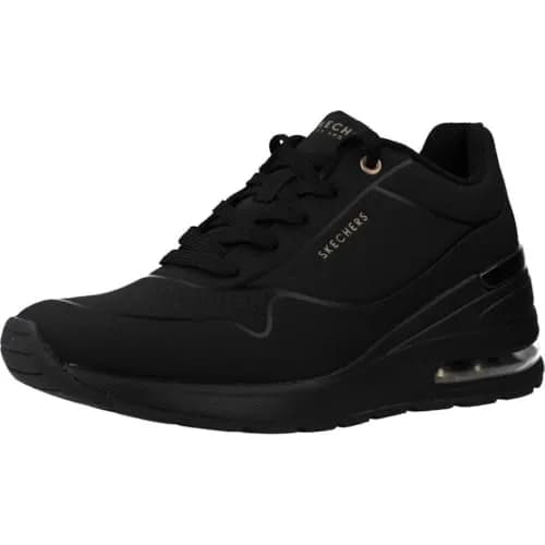Skechers Million Air Elevated Air Women's Fashion Sneakers Black 2.5-inch Wedge Heel | Comfortable & Stylish thumbnail 1