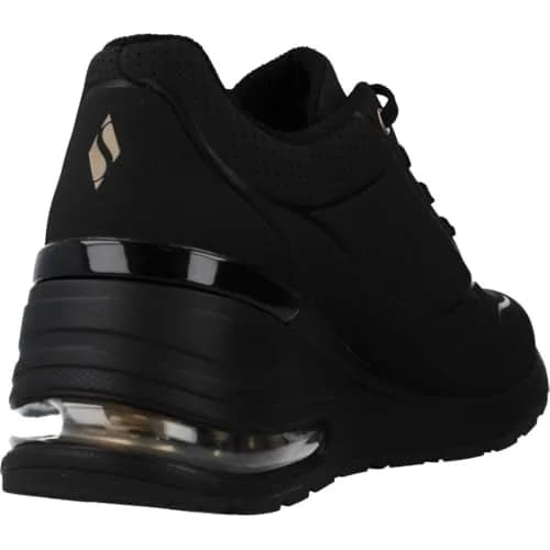 Skechers Million Air Elevated Air Women's Fashion Sneakers Black 2.5-inch Wedge Heel | Comfortable & Stylish thumbnail 3