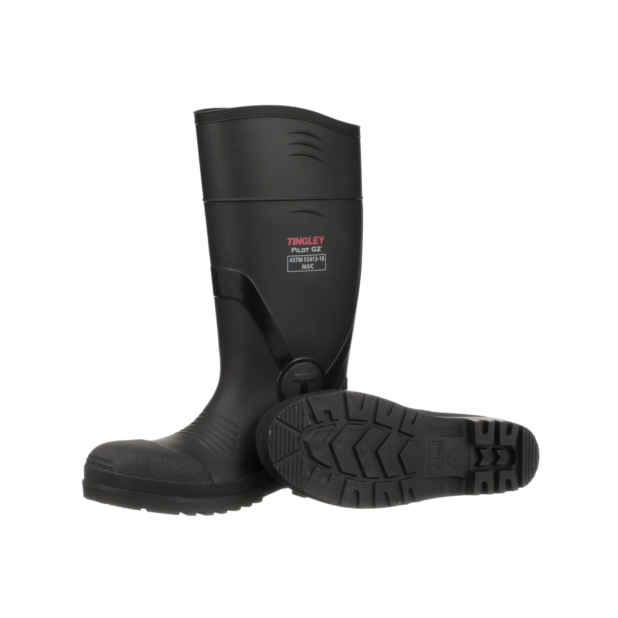 TINGLEY Pilot G2 General Purpose PVC Knee Boots with Composite Safety Toe, Size 11 (US) | Waterproof Work & Utility Footwear