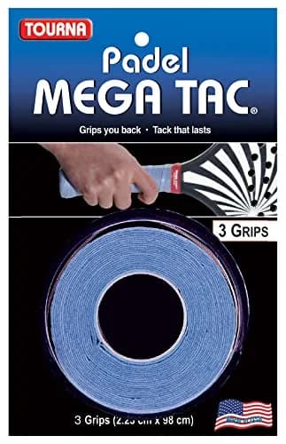 Tourna Padel Mega Tac Overgrip 3 Pack Blue | Ultra-Tacky & Durable for Padel Racquets thumbnail 1