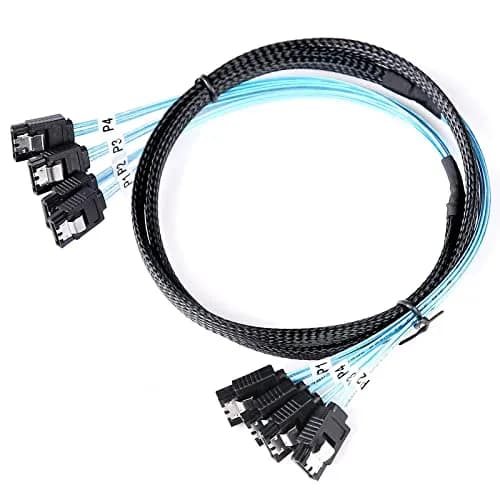 ADCAUDX SATA III Cable 1M (3.3FT) 4-Pack | 6Gbps Data Transfer for SSD HDD thumbnail 1