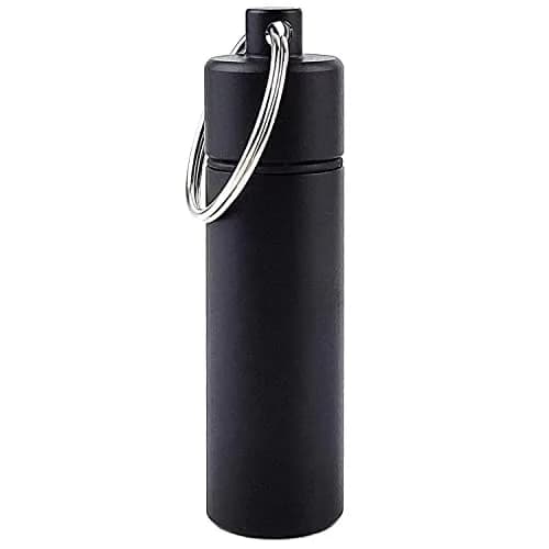 LETAOWJ Small Pill Box Waterproof Keychain Pill Holder with Keyring | 1 Compartment thumbnail 1