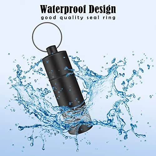 LETAOWJ Small Pill Box Waterproof Keychain Pill Holder with Keyring | 1 Compartment thumbnail 5