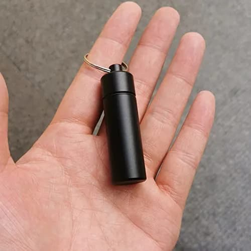 LETAOWJ Small Pill Box Waterproof Keychain Pill Holder with Keyring | 1 Compartment thumbnail 3