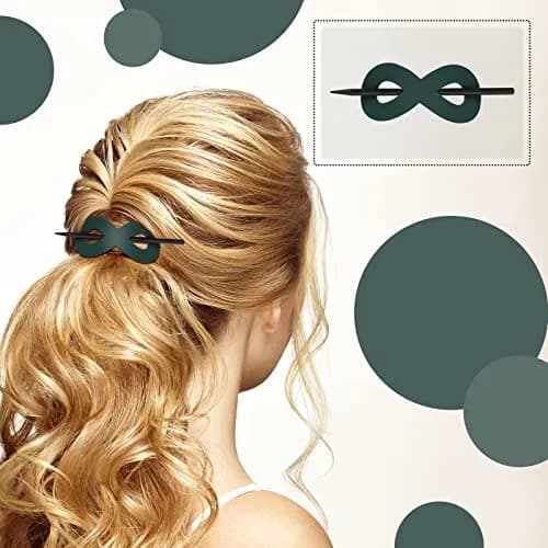 UHOMENY Leather Hair Barrettes 3 Pack | Elegant Faux Leather Hair Clips for Women thumbnail 6