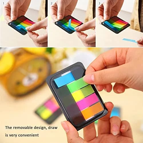 XLSFPY Transparent Sticky Index Tabs 300PCS (3 Packs) | Waterproof & Repositionable Page Markers for Books & Files thumbnail 4