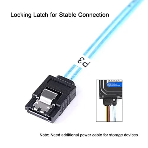 ADCAUDX SATA-III Cable-0.5M | 6 Pack Data Cables for HDD/SSD, SATA 7 Pin, 6Gbps, Nylon Braided thumbnail 4