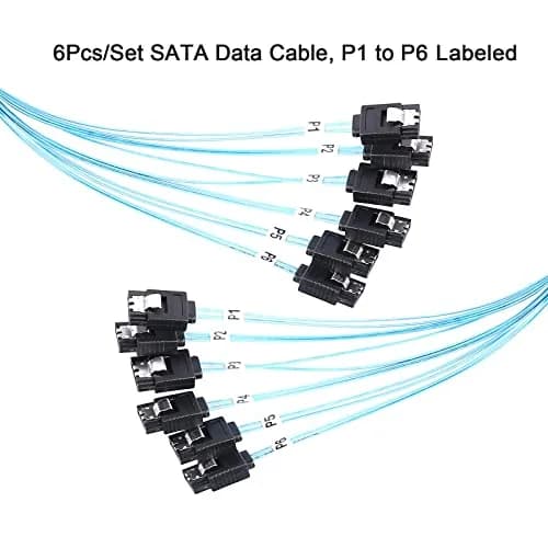ADCAUDX SATA-III Cable-0.5M | 6 Pack Data Cables for HDD/SSD, SATA 7 Pin, 6Gbps, Nylon Braided thumbnail 5