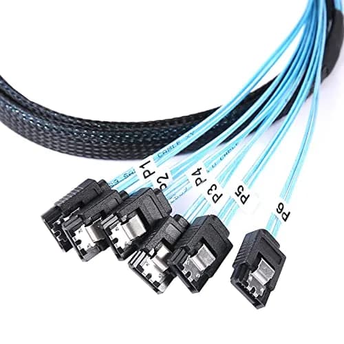 ADCAUDX SATA-III Cable 1M (3.3ft) 6Gbps, 6-Pack Braided Nylon Data Cable | Secure Locking Latch for Internal Drives thumbnail 5