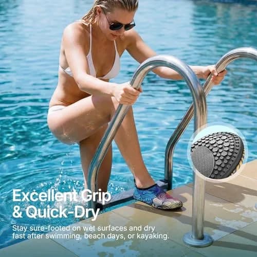 ATHMILE Water Shoes for Women & Men Quick-Dry Aqua Socks (US Women's 7-8 / Men's 6-7) | Breathable Barefoot Beach Footwear thumbnail 5