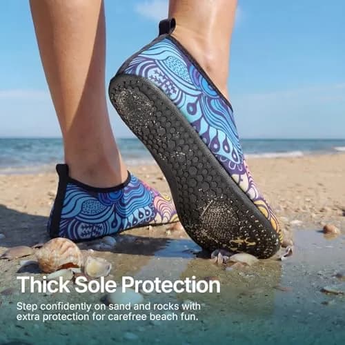 ATHMILE Water Shoes for Women & Men Quick-Dry Aqua Socks (US Women's 7-8 / Men's 6-7) | Breathable Barefoot Beach Footwear thumbnail 2
