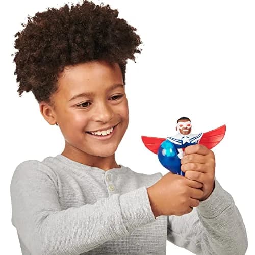 Heroes of Goo Jit Zu Marvel Captain America - Sam Wilson Squishy Toy Figure 11.43 cm (4.5 inches) | ASTM Tested thumbnail 2