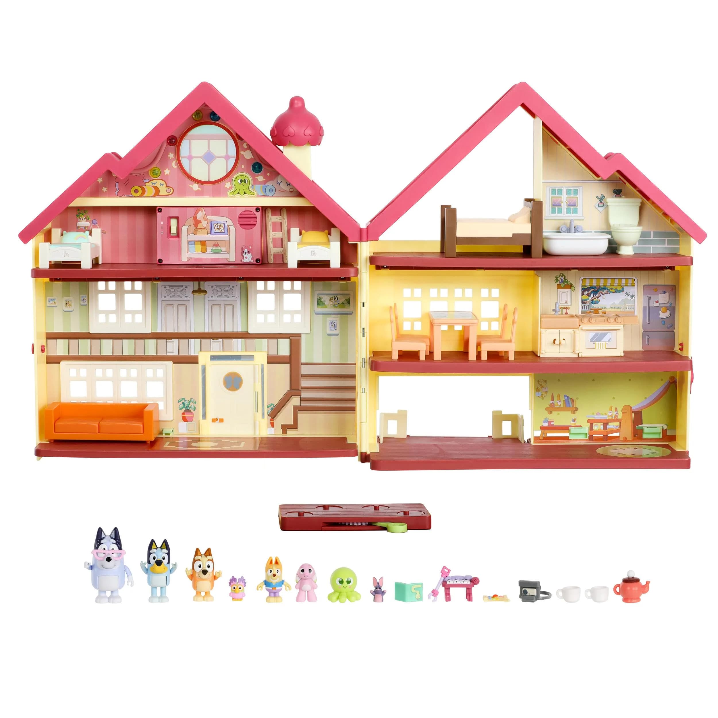 Bluey XL House Playset with Lights, Sounds & Dance Floor | Interactive Toy for Kids Ages 3+ — Blue