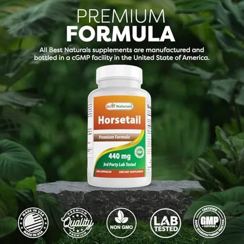 Best Naturals Horsetail 440 mg 180 Capsules | Gluten-Free, Non-GMO, Made in USA thumbnail 5