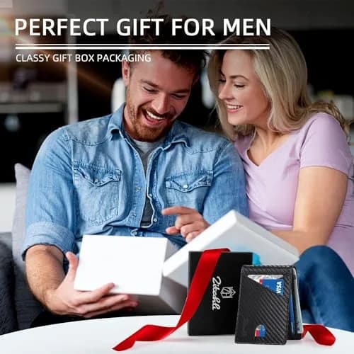 Zitahli Slim RFID Leather Bifold Wallet for Men, Carbon Black | 11.2 cm (4.4 in) x 8 cm (3.1 in) x 1.2 cm (0.5 in) thumbnail 6