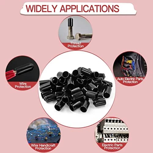 Jamiikury Rubber End Caps 12mm | Flexible Vinyl Tube Bolt Cover for Pipes & Furniture Feet thumbnail 6