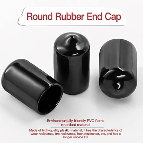 Jamiikury Rubber End Caps 12mm | Flexible Vinyl Tube Bolt Cover for Pipes & Furniture Feet thumbnail 3
