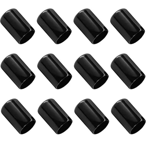 Jamiikury Rubber End Caps 12PCS Black | 16mm ID Round Tube Bolt Cover for Industrial & Scientific Use thumbnail 1