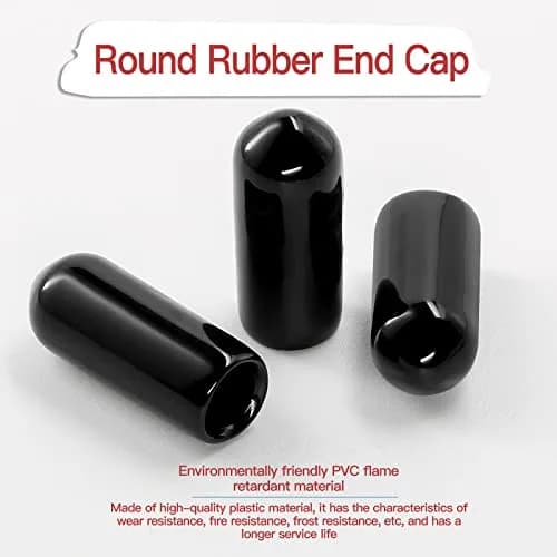 Jamiikury Screw Thread Protectors 5mm | Rubber End Caps for Bolts & Pipes (15mm length) thumbnail 3