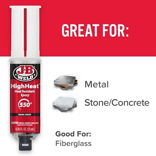J-B Weld High Heat Epoxy Syringe 25ml | Heat-Resistant Bonding Adhesive for High Temperatures thumbnail 5