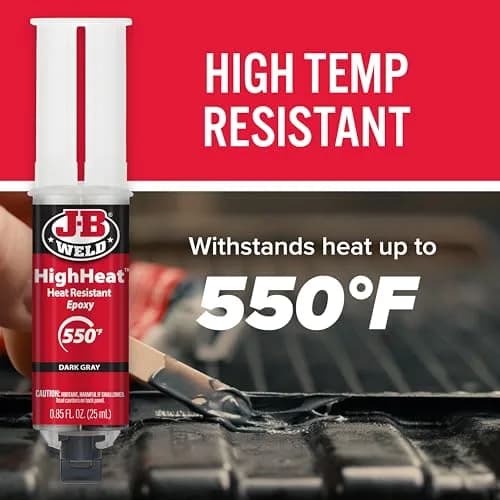 J-B Weld High Heat Epoxy Syringe 25ml | Heat-Resistant Bonding Adhesive for High Temperatures thumbnail 2