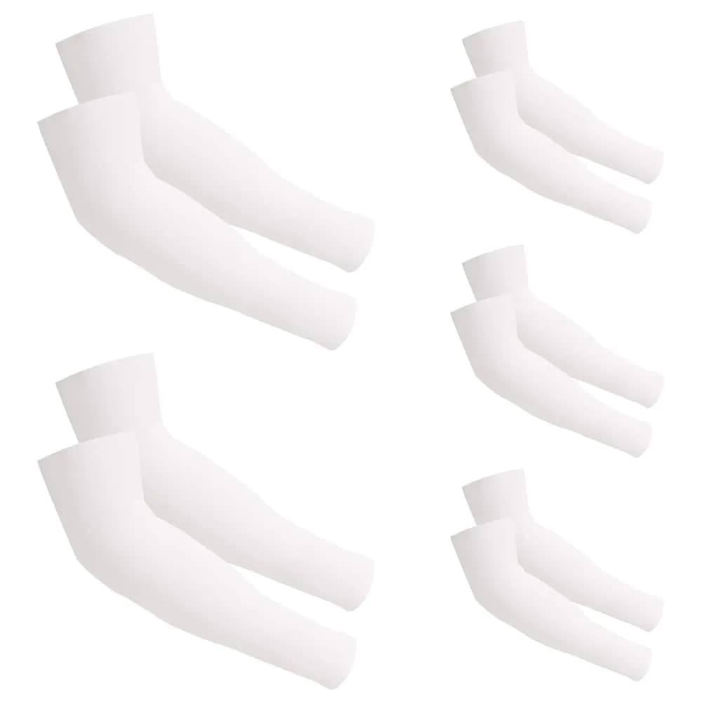 FOOTINSOLE.COM SunDefender Cooling Arm Sleeves with UPF 50+ Protection, 39cm (15 Inch) Length, 5 Pairs | Breathable & Moisture-Wicking for Sports - main product image