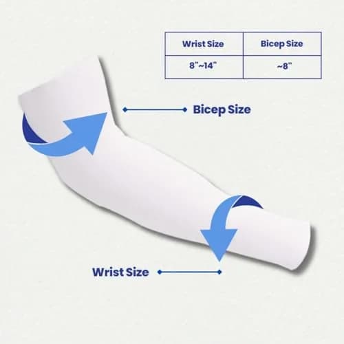 FOOTINSOLE.COM SunDefender Cooling Arm Sleeves with UPF 50+ Protection, 39cm (15 Inch) Length, 5 Pairs | Breathable & Moisture-Wicking for Sports thumbnail 8