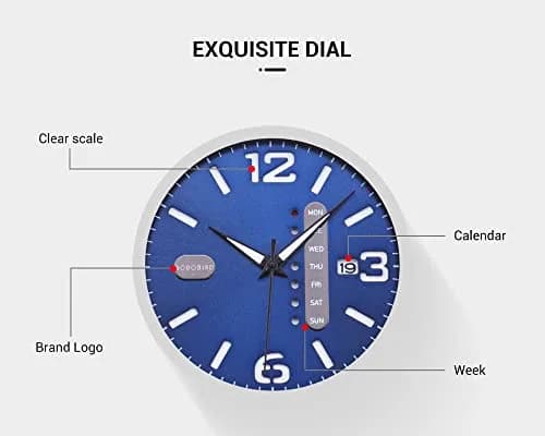 BOBO BIRD Zebra Wooden Watch Men's Blue Dial Week Date Display 45.6mm (1.8in) | Handmade Casual Quartz thumbnail 5