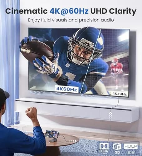 Warrky USB C to HDMI Cable 15FT | 4K@60Hz High-Speed HDR Type C to HDMI Cord thumbnail 2