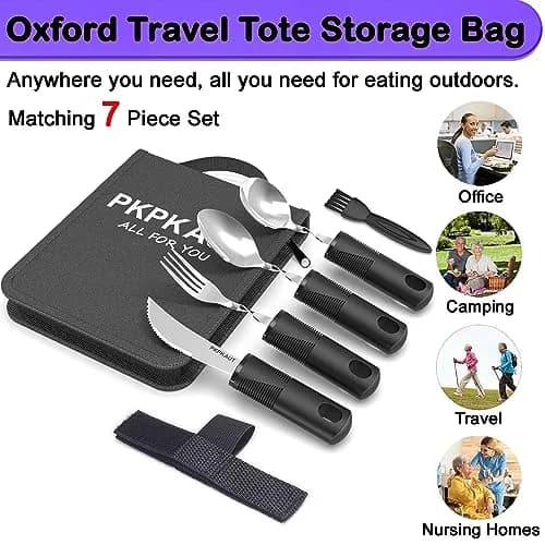 PKPKAUT Weighted Utensils for Hand Tremors & Parkinson's | 198g (7 oz) Set thumbnail 6