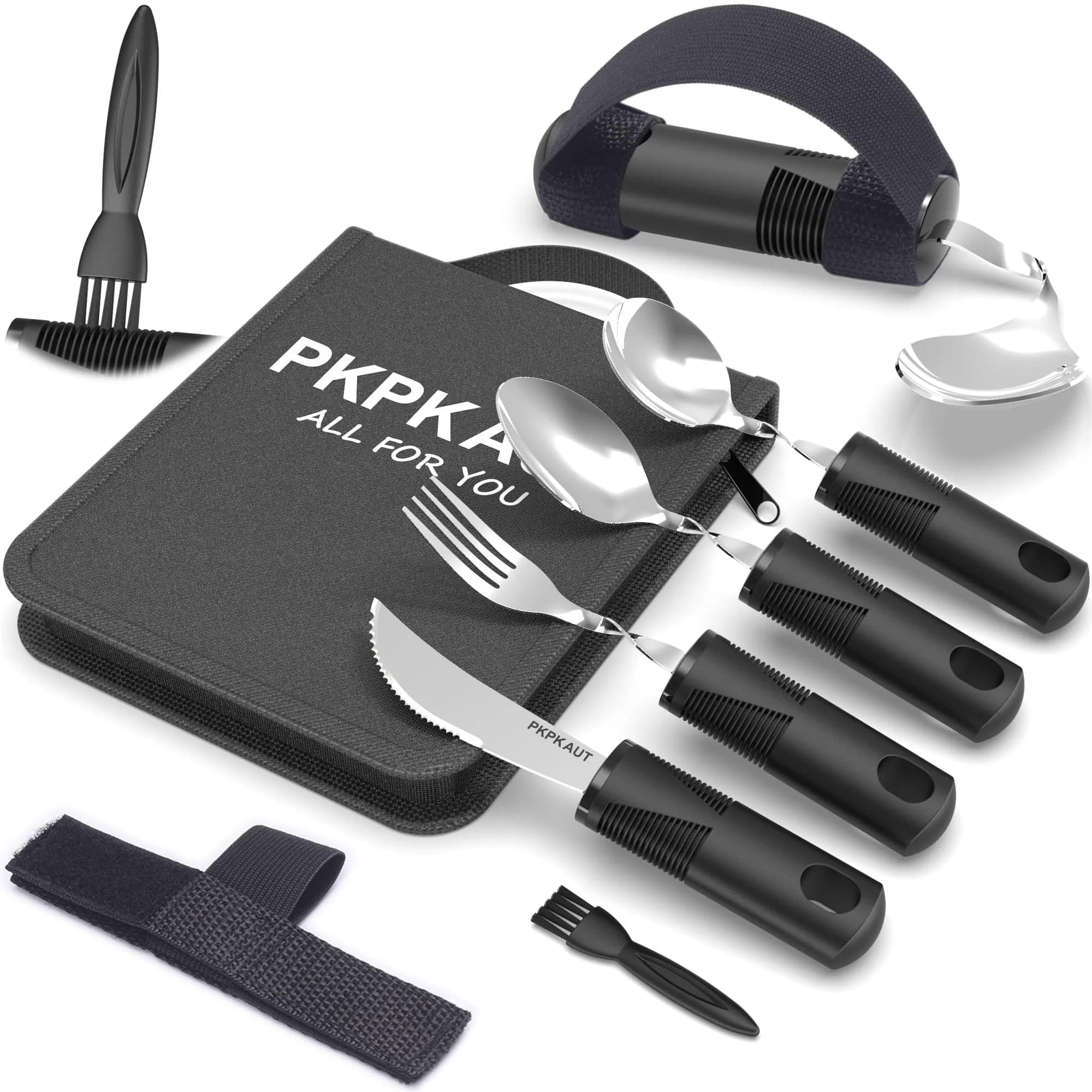 PKPKAUT Weighted Utensils for Hand Tremors & Parkinson's | 198g (7 oz) Set
