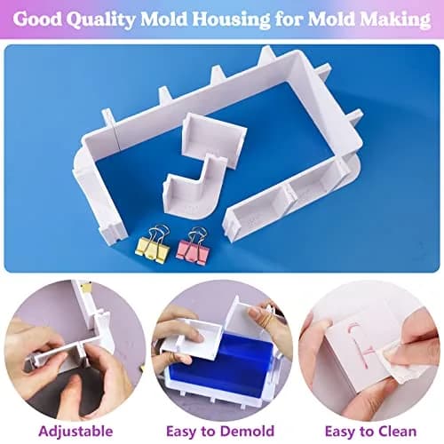 LET'S RESIN Adjustable Mold Housing for Silicone Molds | DIY Resin, Candle & Soap Molds (Not for Resin Casting) | 5.9'' x 5.9'' thumbnail 7