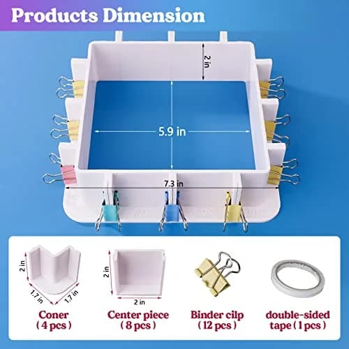 LET'S RESIN Adjustable Mold Housing for Silicone Molds | DIY Resin, Candle & Soap Molds (Not for Resin Casting) | 5.9'' x 5.9'' thumbnail 2