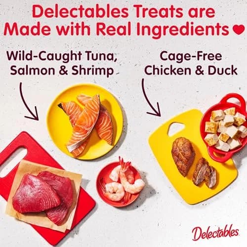 Delectables Non-Seafood Stew Lickable Wet Cat Treats Variety Pack 1.4oz (12 Pouches) | Entangled Meat & Sauce for Complete Licking thumbnail 2