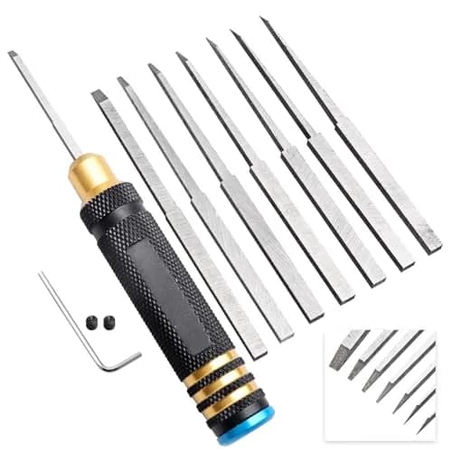 FriHobby 7-in-1 Scribe Tool Panel Line Scriber Blades 0.1-2.0mm | Precise, Ergonomic, for Gundam & Model Kits thumbnail 1