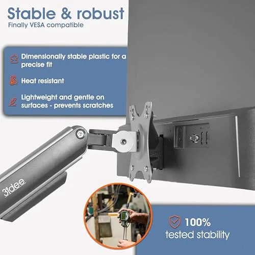 3IDEE VESA Mount Adapter for HP Monitors (M22f-M32f) 75x75mm | Converts Non-VESA to VESA Mount thumbnail 4