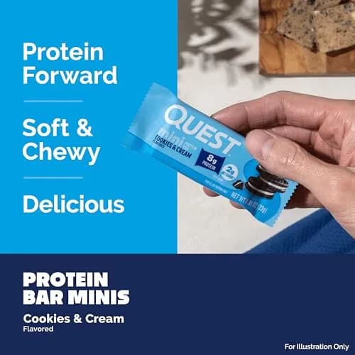 Quest Cookies & Cream Protein Bars 14 Count | 8g Protein, 1g Sugar, Gluten Free thumbnail 4