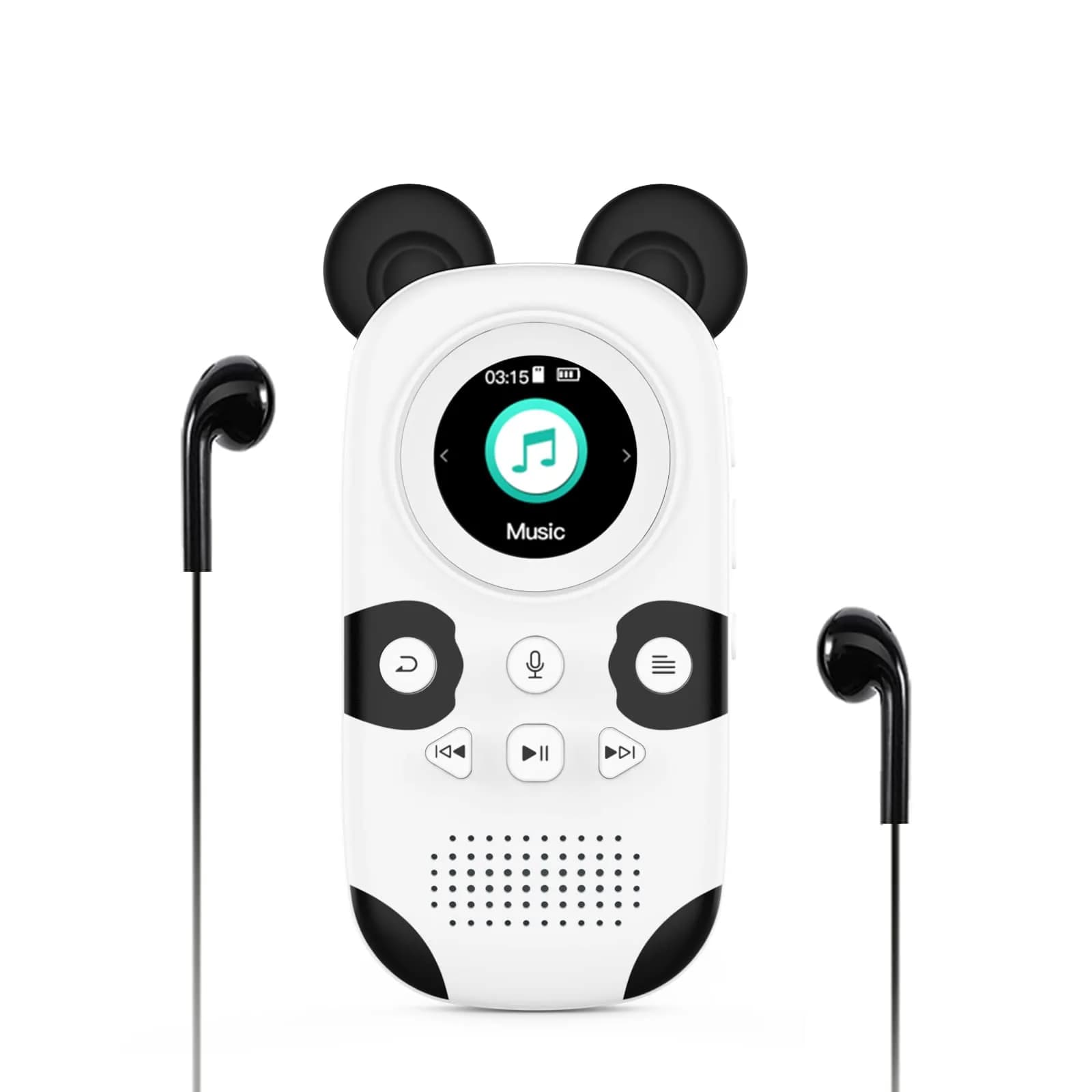 RUIZU Cute Panda MP3 Player for Kids 64GB | Bluetooth 5.3, Built-in Speaker, Expandable to 128GB - main product image