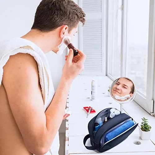 BAGSMART Travel Toiletry Bag for Men, Dopp Kit Water Resistant Navy-Medium | Spacious & Water-Resistant thumbnail 6