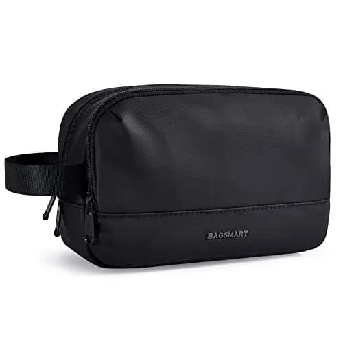 BAGSMART Travel Toiletry Bag for Men, Dopp Kit Water Resistant Shaving Bag for Toiletries Accessories, Black-Medium | Lightweight & TSA Approved thumbnail 1