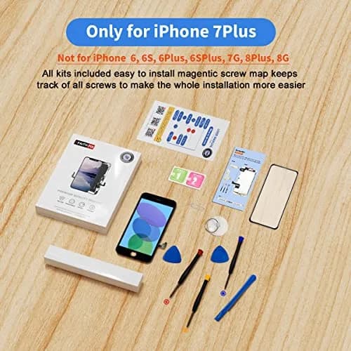 EFAITHFIX Black LCD Screen Replacement for iPhone 7 Plus 5.5 Inch Frame Assembly with Tools Kit | Incell Display thumbnail 8