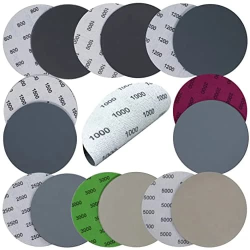 Aewio 5 Inch No Hole Sanding Discs 40PCS - 800 to 5000 Grit | Wet Dry Silicon Carbide for Orbital Sanders thumbnail 1