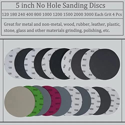 Aewio 5 inch No Hole Sanding Discs 125mm (5 inch) | 40PCS Grit #120-#3000 Wet Dry Sandpaper for Random Orbital Sanders thumbnail 7