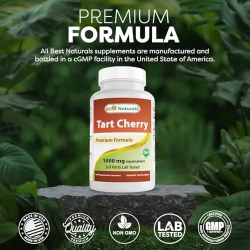 Best Naturals Tart Cherry Extract 1000 mg 240 Capsules | Antioxidant & Anti-inflammatory Support thumbnail 5