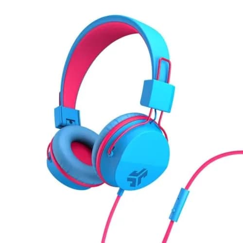 JLab JBuddies Studio Wired Kid Headphones, Cotton Candy, 13 Hours Playtime | Safe Listening for Ages 6+ thumbnail 1
