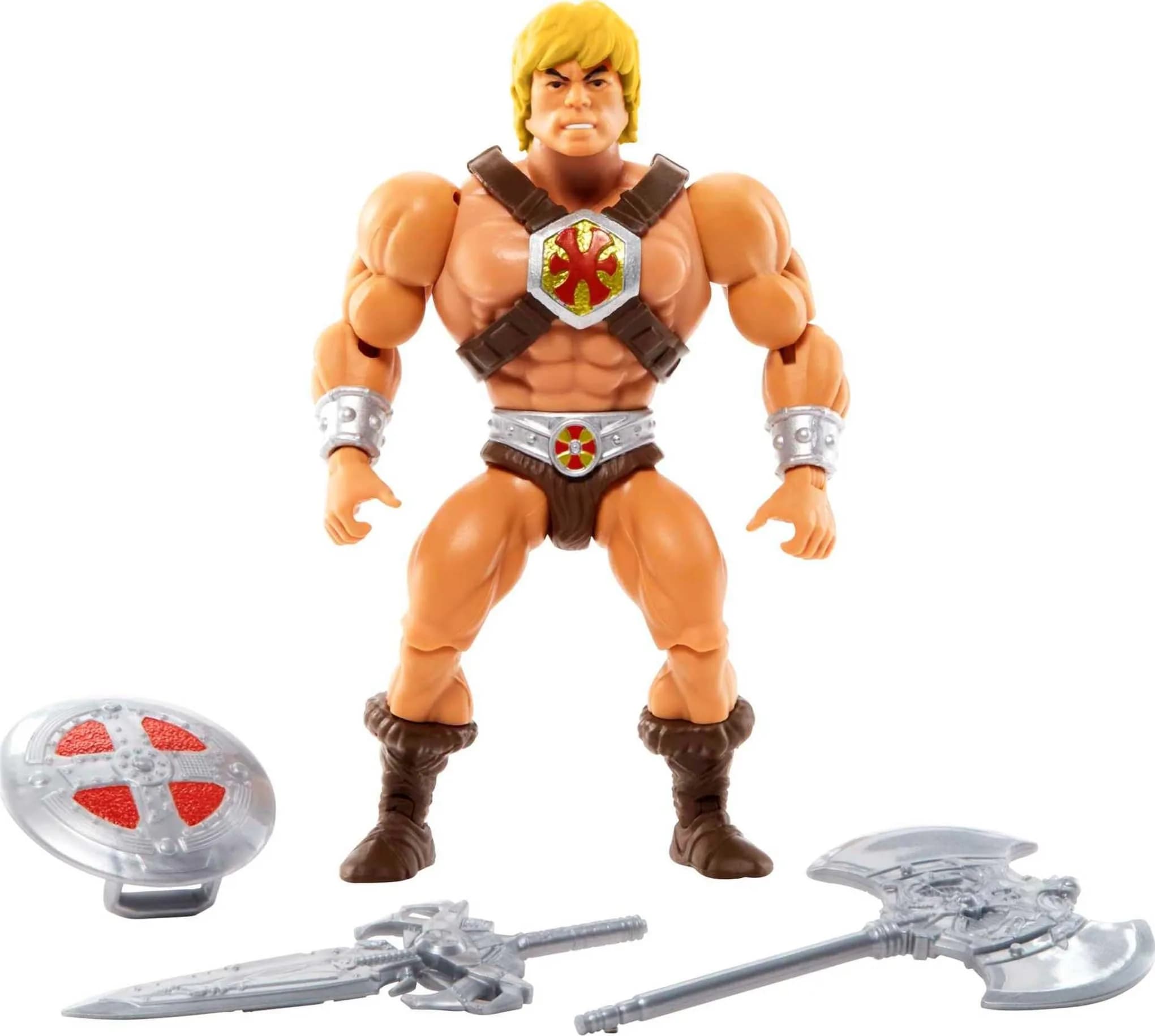 Masters of the Universe Origins Buzz-Off Action Figure 5.5-inch | Vintage He-Man with Modern Articulation — Multicolor